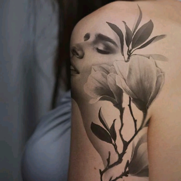 🍉5 for $25* 8" Female/Flower Temporary Tattoo - Picture 3 of 4